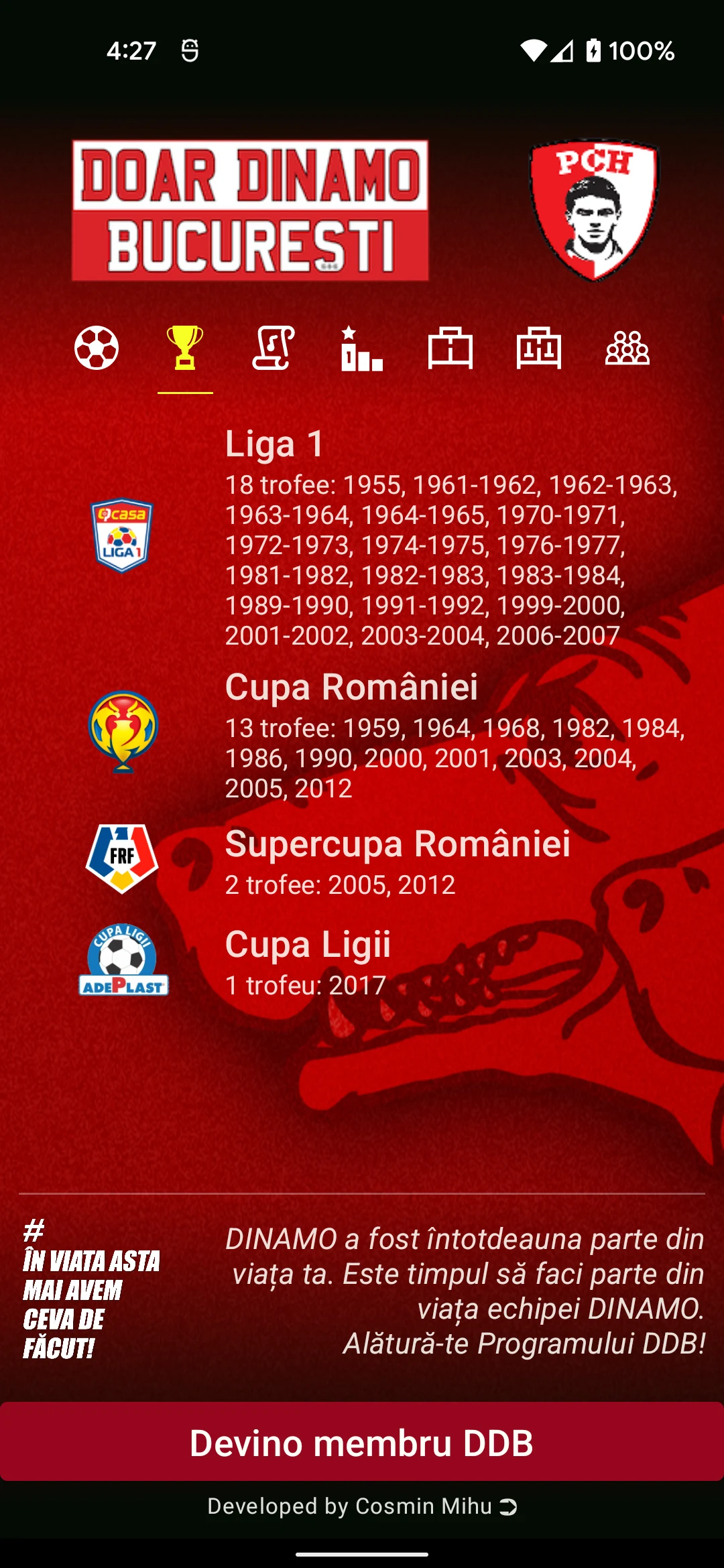 Doar Dinamo Bucuresti DDB screenshot