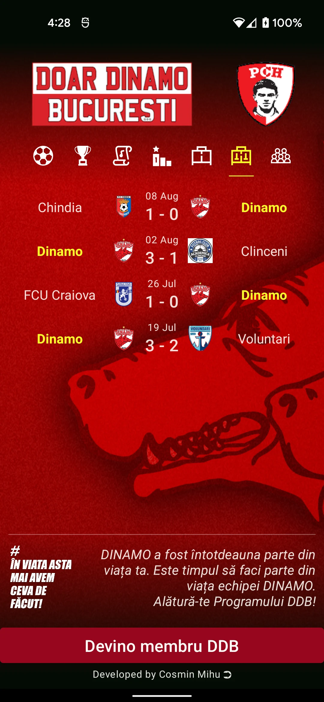 Doar Dinamo Bucuresti DDB screenshot